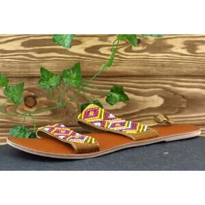 Coconuts by Matisse Size 11 M Brown‎ Ankle Strap Synthetic Women Sandal Shoes